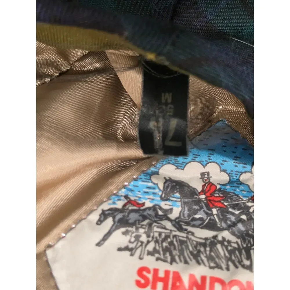 Vintage Shandon Lahinch Golf Club Ireland Flat Cap Plaid Wool Robert McCavery L